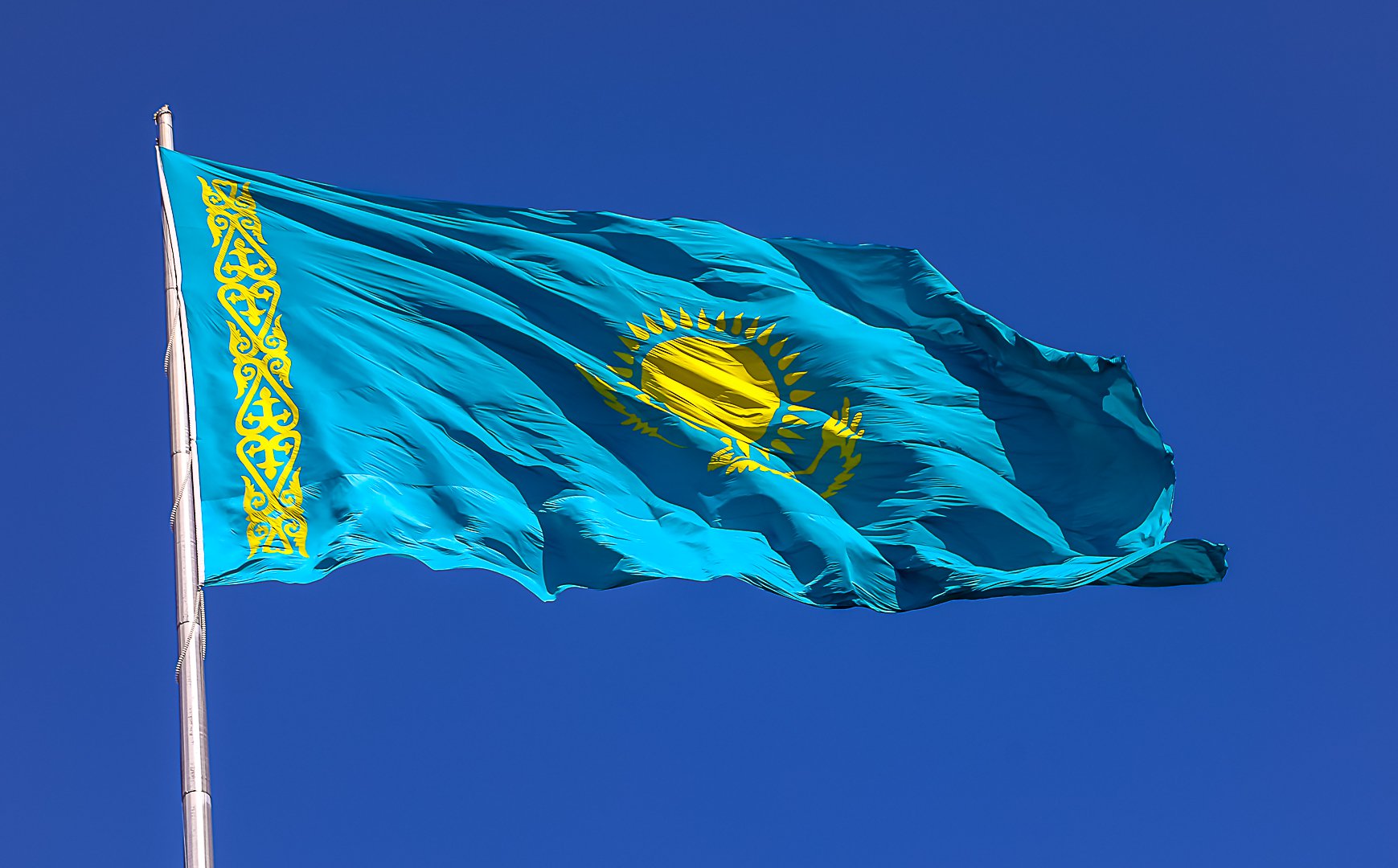Флаг казахстана в хорошем качестве